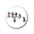 Plakietka 44 mm Stranger Things paczka i potwór