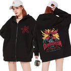 Bluza rozpinana Stranger Things Demogorgon Live biało-czarny