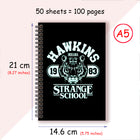 Notes A5 Stranger Things Hawkins Strange School czarny