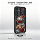 Etui Samsung Galaxy A silikonowe Stranger Things naklejki Hellfire Club