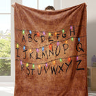 Koc Stranger Things ściana alfabetu lampki