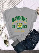 T-shirt damski Stranger Things Hawkins High School tygrys 1983
