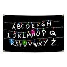 Flaga ścienna Stranger Things ściana alfabetu fioletowy