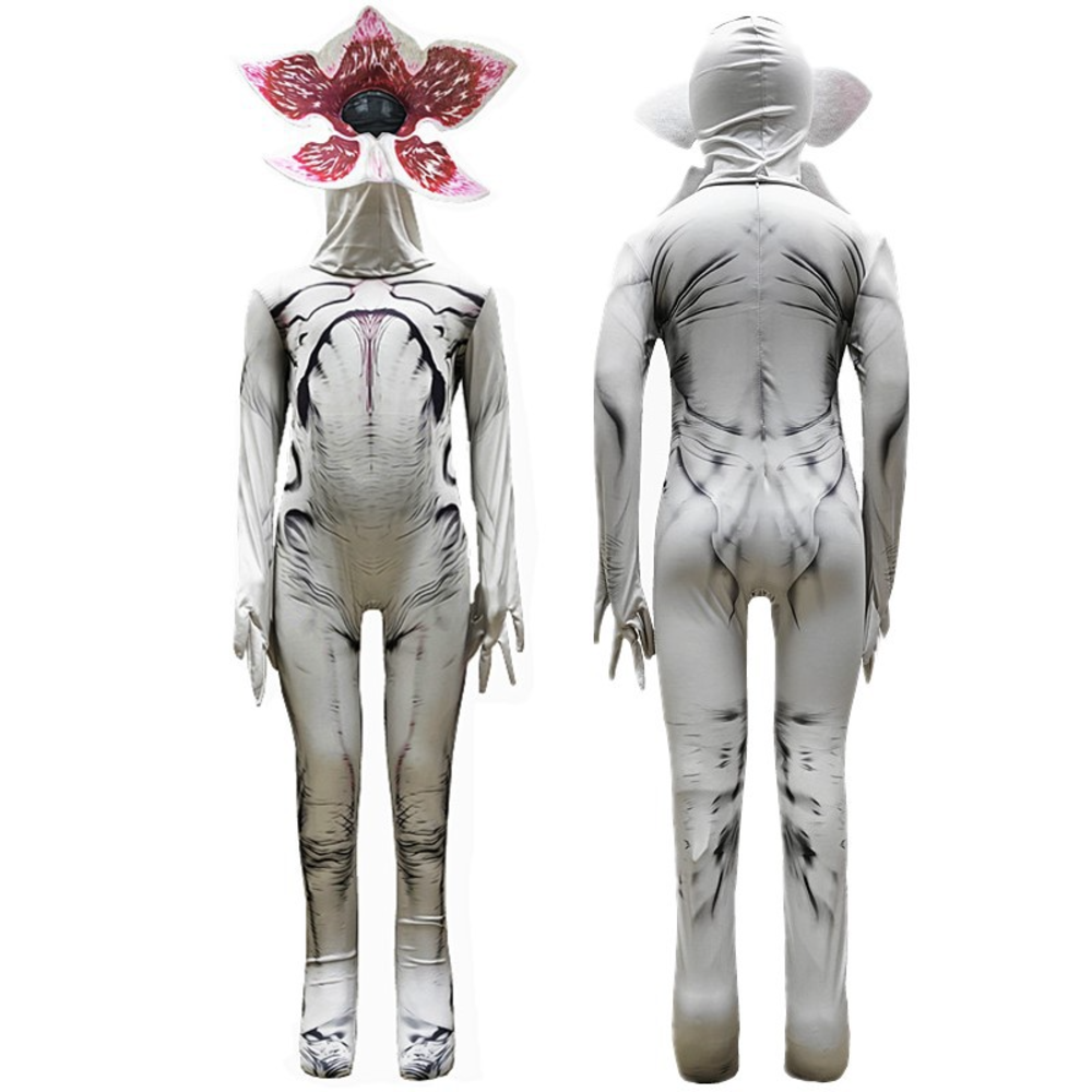 Combinaison Stranger Things Demogorgon grise vu de face