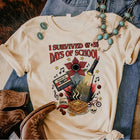 T-shirt damski Stranger Things I Survived Hawkins Mixtape 84