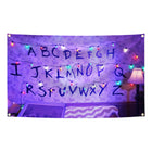 Flaga ścienna Stranger Things ściana alfabetu czarny