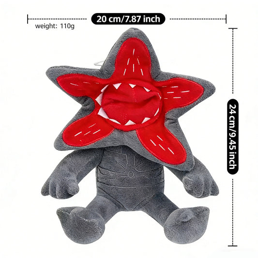 Peluche Stranger Things Demogorgon gris et rouge 20 cm vu de face
