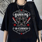 T-shirt damski Stranger Things Hawkins Is Cursed