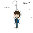 Brelok chibi Stranger Things ciemnowłosy chłopiec niebieska kurtka