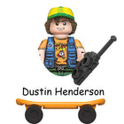 Minifigurka do zbudowania Stranger Things Dustin Henderson na deskorolce