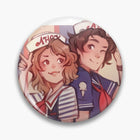 Plakietka Stranger Things Scoops Ahoy Steve i Robin rysowani