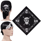 Bandana Stranger Things biała czaszka w stylu Eddiego Munsona