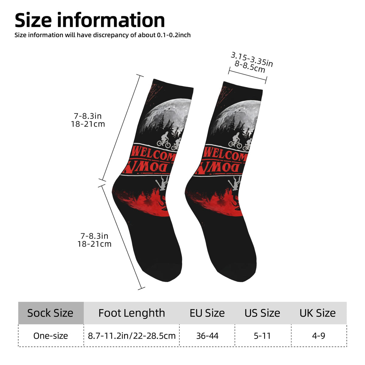 Chaussettes Stranger Things Vecna rouge – visuel 2