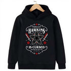 Bluza z kapturem dziecięca Stranger Things Hawkins Is Cursed