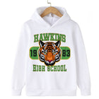 Bluza dziecięca Stranger Things Hawkins High School 1983 biały