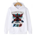 Bluza dziecięca Stranger Things Hawkins Run biały
