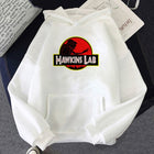 Biała bluza z kapturem Stranger Things Hawkins Lab