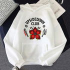 Biała bluza z kapturem Stranger Things Upside Down Club