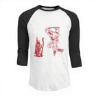 T-shirt męski bejsbolówka rękaw 3/4 Stranger Things szkic Demogorgona