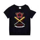 T-shirt dziecięcy czarny Stranger Things skrzyżowane kije
