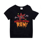 T-shirt dziecięcy czarny Stranger Things Demogorgon Run