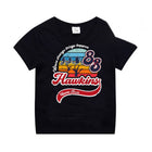 T-shirt dziecięcy czarny Stranger Things Hawkins 83