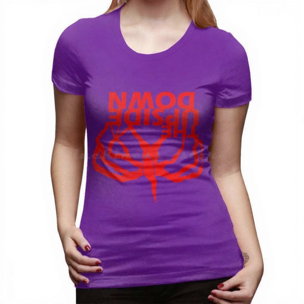 T-shirt femme Stranger Things Upside Down miroir – coloris Violet