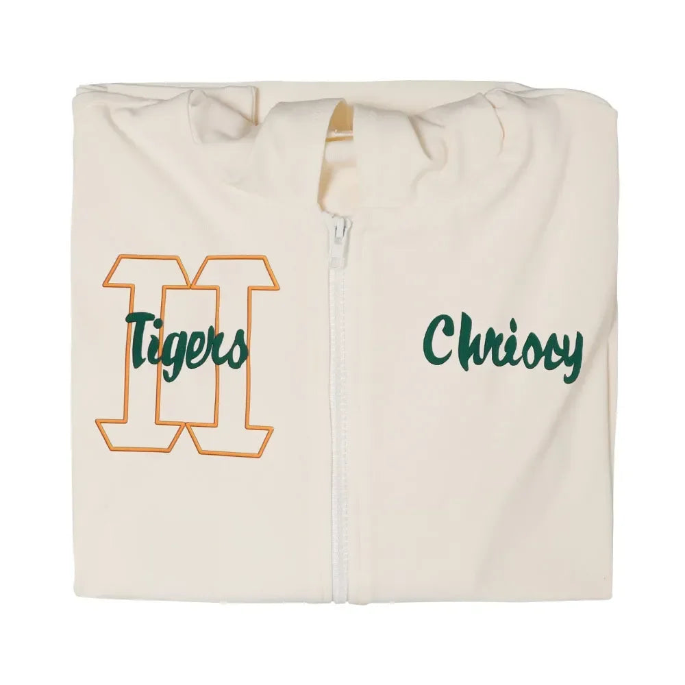 Hafty H Tigers i Chrissy na kurtce cosplay Stranger Things